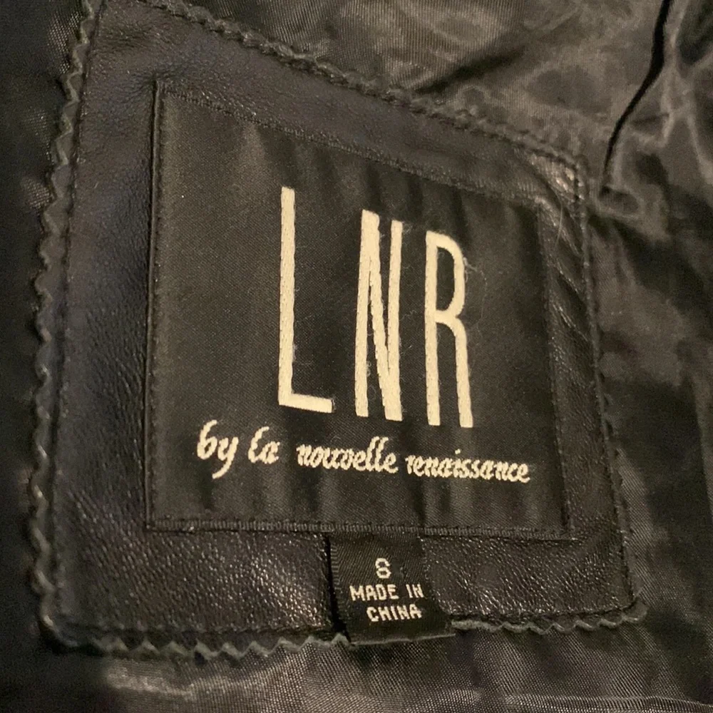 LNR Vintage Black Soft Leather Lined Pockets Zip Up Jacket Small - Picture 7 of 16